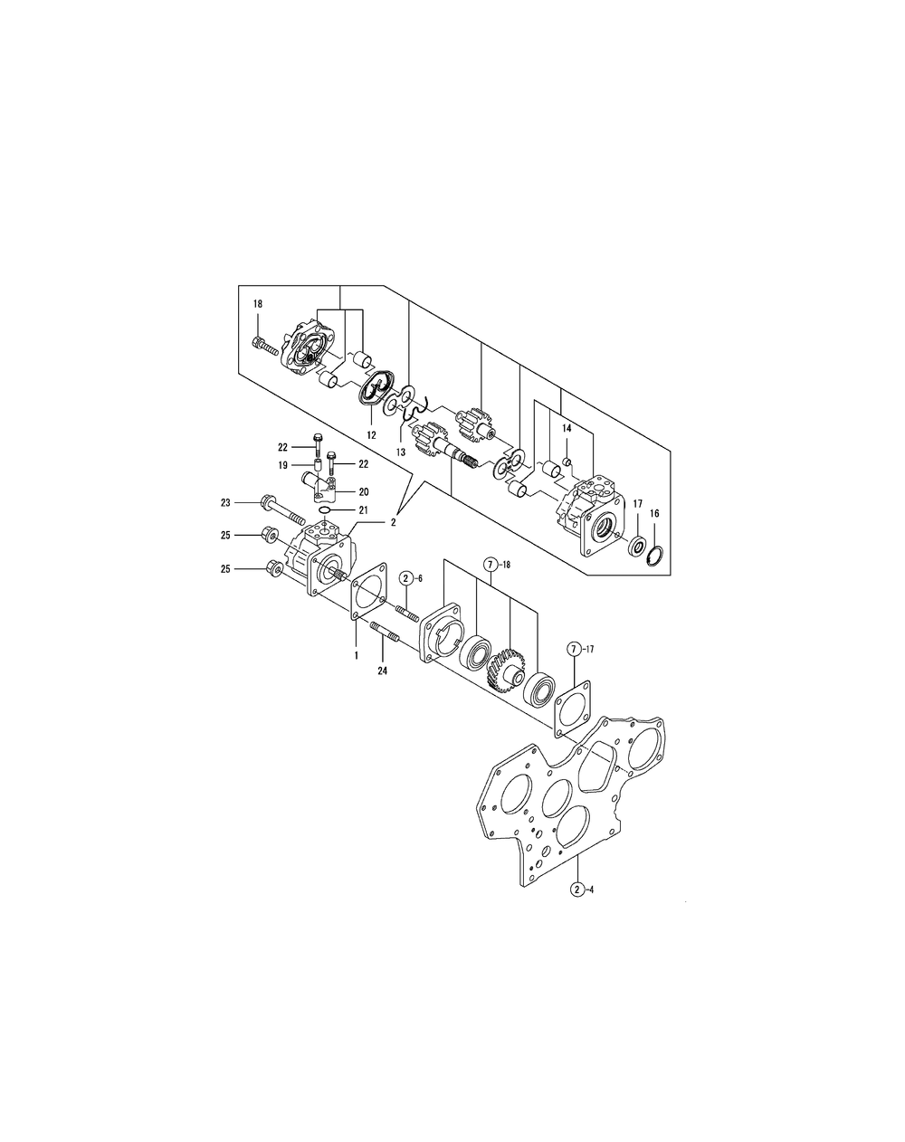 Engine Hydraulic Pump Diagram and Parts List for SX3100 54ALB4S727-54ALB4SW727-54ALB4SX727-54ALB4SY727-54ALB4SZ727-54AMB4S727-54AMB4SW727-54AMB4SX727-54AMB4SY727-54AMB4SZ727 Cub Cadet Lawn Tractor